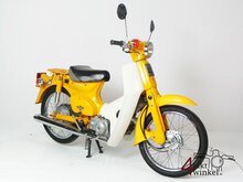 VERKOCHT ! Honda C50 NT Japans, geel, 13775km, met kenteken