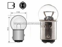Achterlamp duplo BAY15D, 12 volt, 18-5, watt, klein bolletje