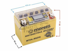 Accu 12 volt 4 ampere gel / AGM, MTX4L-BS, met voltindicator