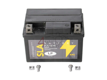 Accu 12 volt 5 ampere Landport, SLA12-4. Maat = 4 ampere CTX 4L-BS, 2e kans product