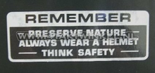 Sticker C50 stuur "remember" wit 1 talig, origineel Honda