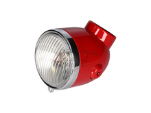 Koplamp compleet, rood, past op Monkey Z50a