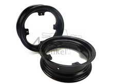 Velg set Dax, 12" aluminium, tubeless, 2.75 / 3.50, zwart