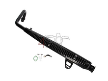 Uitlaat sportief, bovenlangs, Trumpet, RVS, ST125 Dax, frame nr. JB04xxxx, zwart