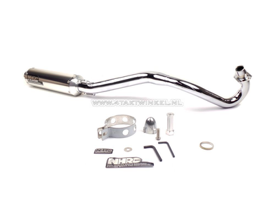 Uitlaat sportief, bovenlangs, NHRC N-0130a, aluminium