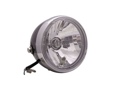 Koplamp compleet, universeel, 15cm, diepe uitvoering