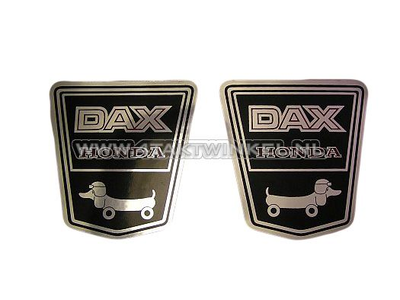 Sticker Dax embleem onder zadel, funny dog set links & rechts