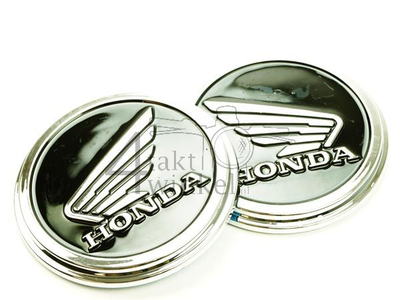 Embleem set, Honda wing, Zwart