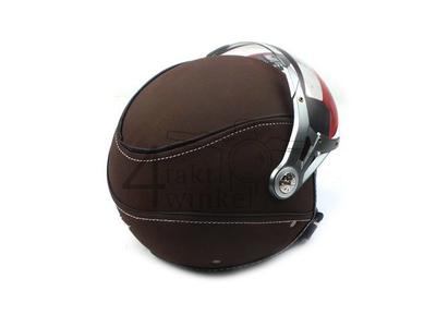 Helm MT, Le Mans Soul Retro, leder bruin, Maten XS t/m XXL