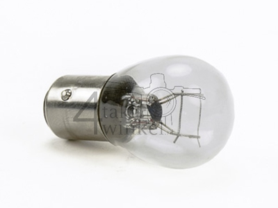 Achterlamp duplo BAY15D,  6 volt, 18-5 watt