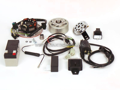 CDI ontsteking ombouw set & 12 volt elektra, licht vliegwiel, past op SS50, CD50, C50, C70, ST50, ST70, Dax