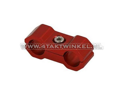 Kabel binder / klem, 6mm, aluminium, rood