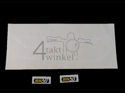 Sticker SS50 tank striping k1 wit, frame, set