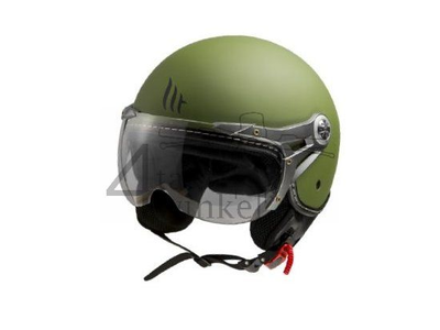 Helm MT, Le Mans Soul Retro, groen, Maten XS t/m XXL