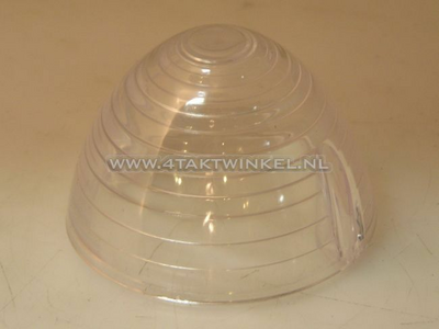 Knipperlichtglas, C50, puntje, helder glas