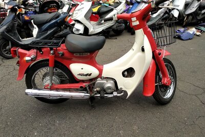 Honda C50 Little cub, rood, 4068km