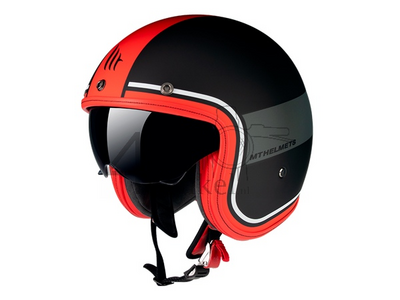 Helm MT, Le Mans Speed, zwart / grijs / rood