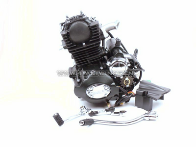 Motorblok,  50cc, handkoppeling, Lifan, (Mash) 4-bak, staande cilinder, met startmotor, zwart