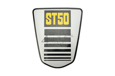 Sticker embleem onder zadel groot, ST50, past op Dax k3