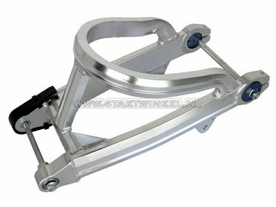 Achterbrug Monkey aluminium, basic, lengte: + 10cm, met brace, rotatie spanners