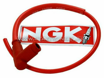 Bougiedop NGK met kabel, racing rood