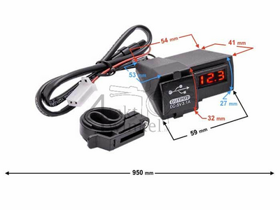 USB lader met 2 functies voor 12 volt brommer