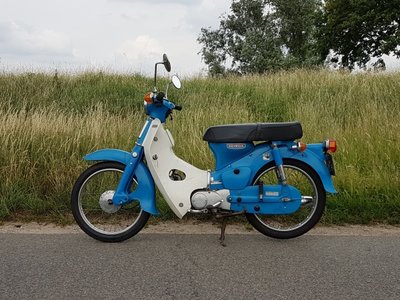 Honda C70 OT, 6293 km, motorfietskenteken