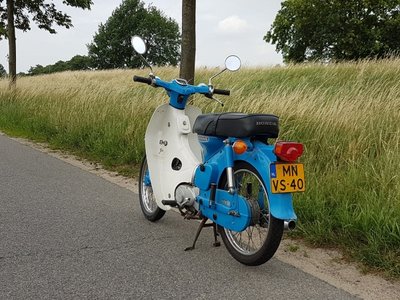 Honda C70 OT, 6293 km, motorfietskenteken