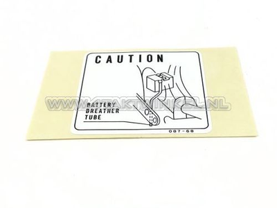 Sticker C50 accu, origineel Honda - 4taktwinkel.nl